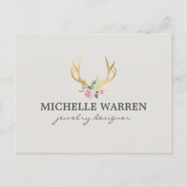 Postal Antillas de oro bohemias con flores II