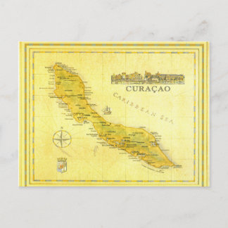 Postal Antillas Neerlandesas, Mapa de Curacao (Papel)