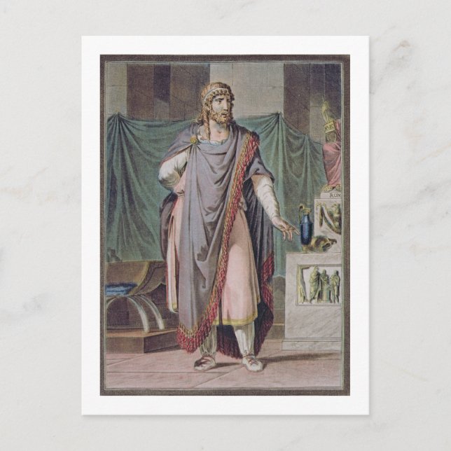Postal Antioquía, disfraz de "Berenice" de Jean Racine, (Anverso)