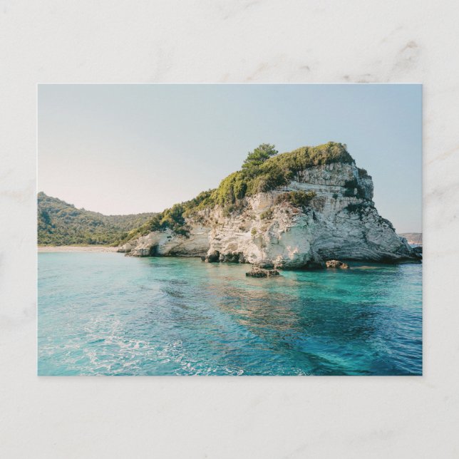 Postal Antipaxos coast, view at Paralia Voutoumi, Greece (Anverso)