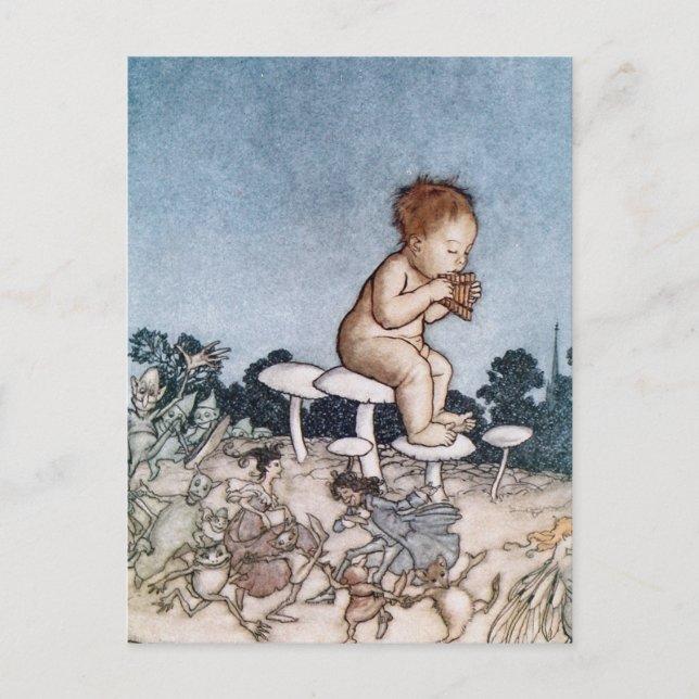 Postal Antique Arthur Rackham Peter Pan (Anverso)