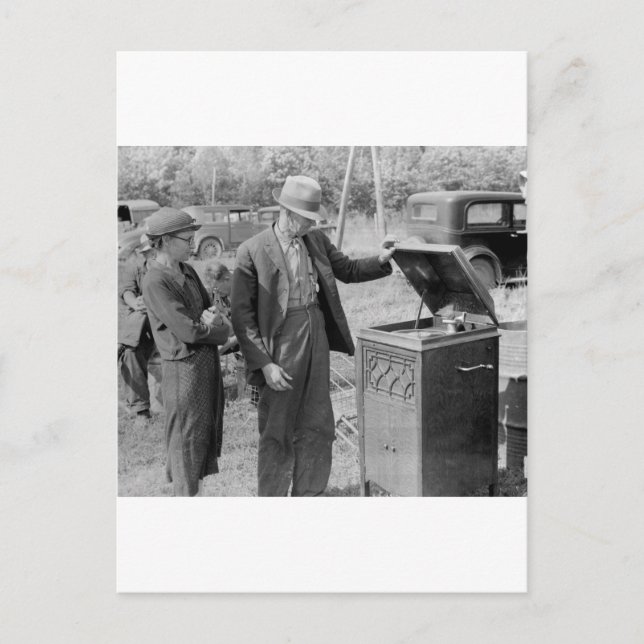 Postal Antique Record Player, años 30 (Anverso)