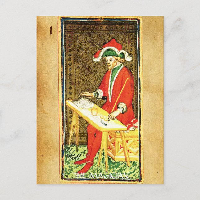 POSTAL ANTIQUE RENAISSANCE TAROTS 1 / MAGICIANO (Anverso)