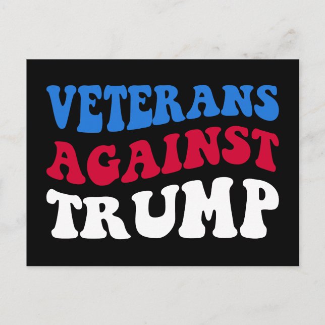 Postal AntiTrump - Veteranos contra Trump II (Anverso)