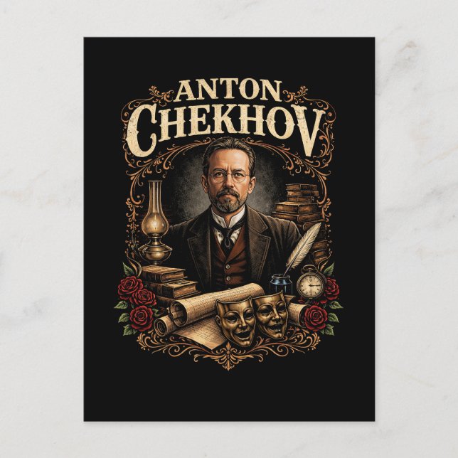 Postal Antón Chéjov (Anverso)
