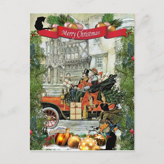 Postal Anton Pieck "Compradores ricos" (Anverso)