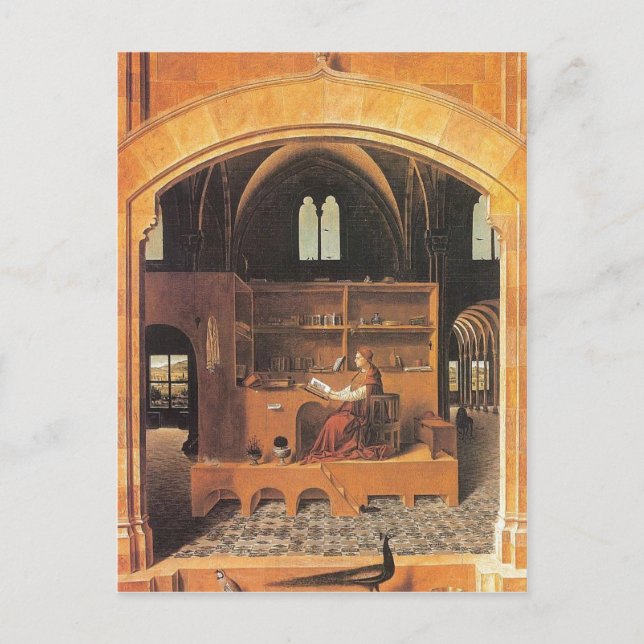 Postal Antonello da Messina - St Jerome en su estudio (14 (Anverso)
