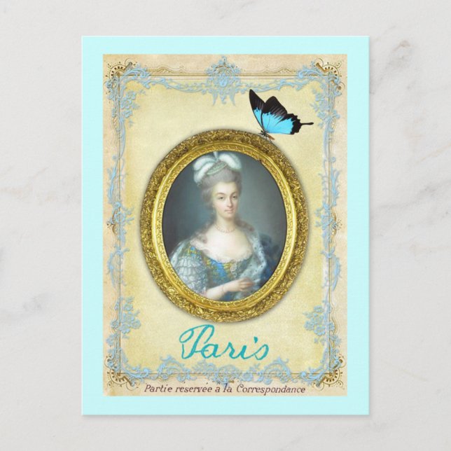 Postal Antoniette et Paris (Anverso)