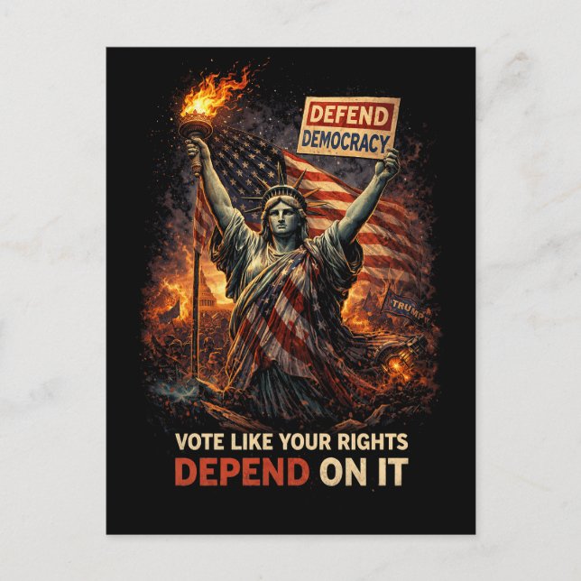 Postal Antorcha de la Democracia (Anverso)