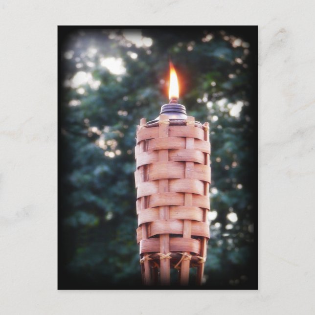 Postal Antorcha Tiki - Antorcha al aire libre de Bamboo c (Anverso)