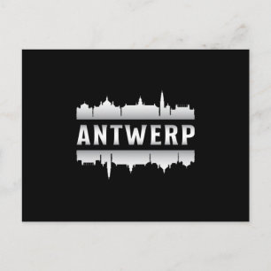 Postal Antwerp Bélgica City Skyline Cityscape Funny Gift