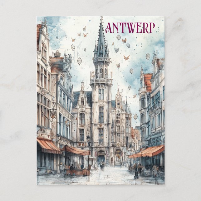 Postal Antwerp Belgium Travel (Anverso)