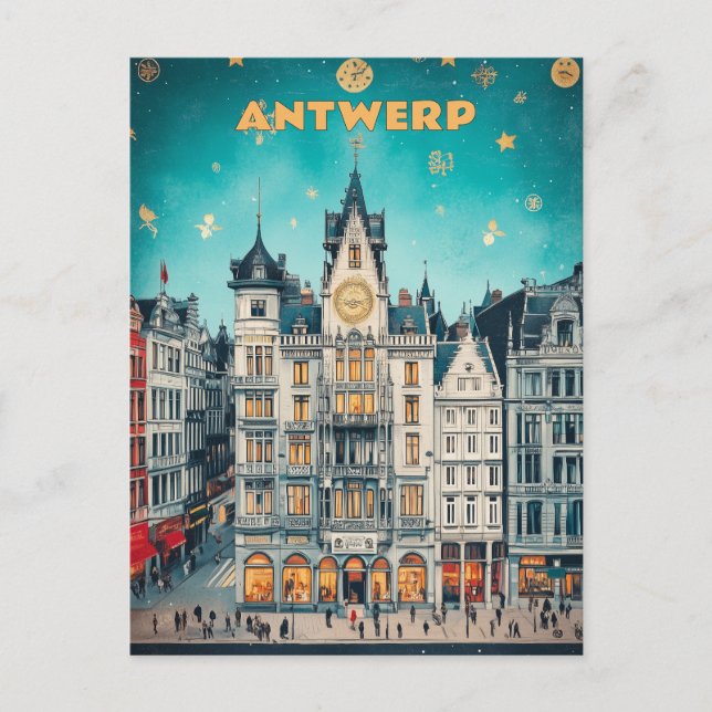 Postal Antwerp Belgium Travel (Anverso)
