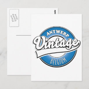 Postal Antwerp belgium vintage logo