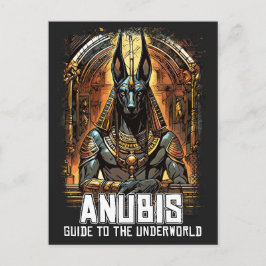 Postal Anubis Antigua guía egipcia de DIOS para el submun