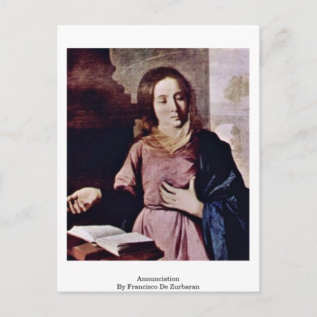 Postal Anuncia De Francisco De Zurbaran (Anverso)