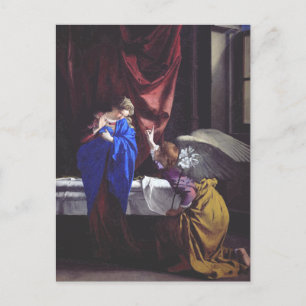 Postal Anunciación a la Santísima Virgen María por Orazio