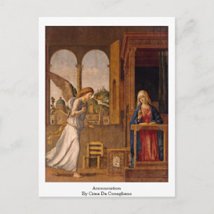 Postal Anunciación De Cima Da Conegliano
