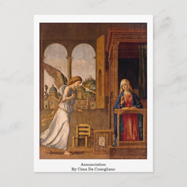 Postal Anunciación De Cima Da Conegliano (Anverso)