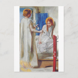Postal Anunciación de Dante Gabriel Rossetti