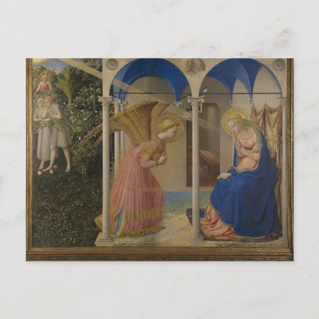 Postal Anunciación de Fra Angelico (Anverso)