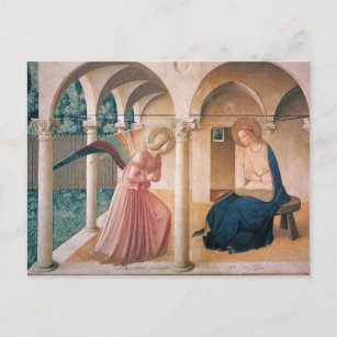 Postal Anunciación de Fra Angelico