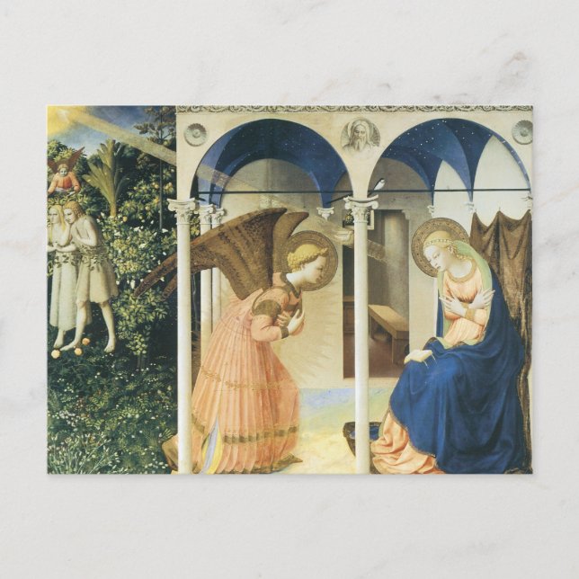 Postal Anunciación de Fra Angelico (Anverso)