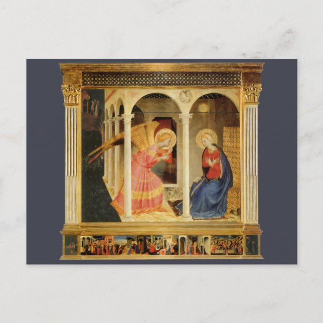 Postal Anunciación de Fra Angelico, Bella Artes del Renac (Anverso)