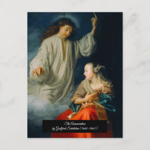 Postal Anunciación de Godfried Schalcken