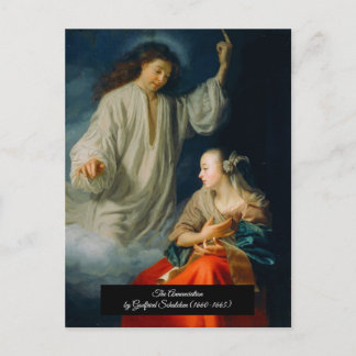 Postal Anunciación de Godfried Schalcken