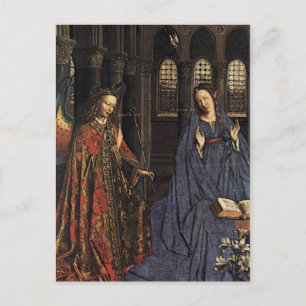 Postal Anunciación de Jan van Eyck