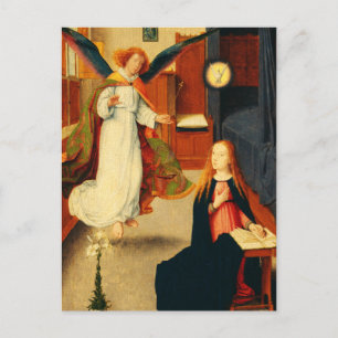 Postal Anunciación de la Virgen María por Gerard David