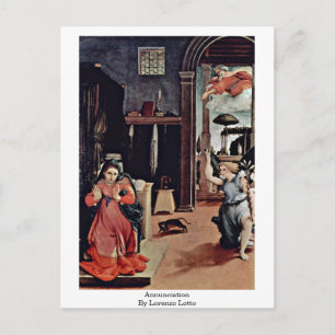 Postal Anunciación De Lorenzo Lotto