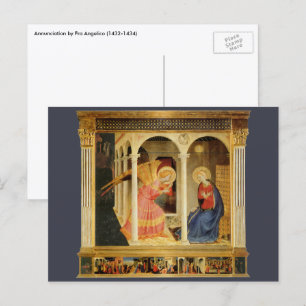 Postal Anunciación por Fra Angelico, Arte Fino Renacentis