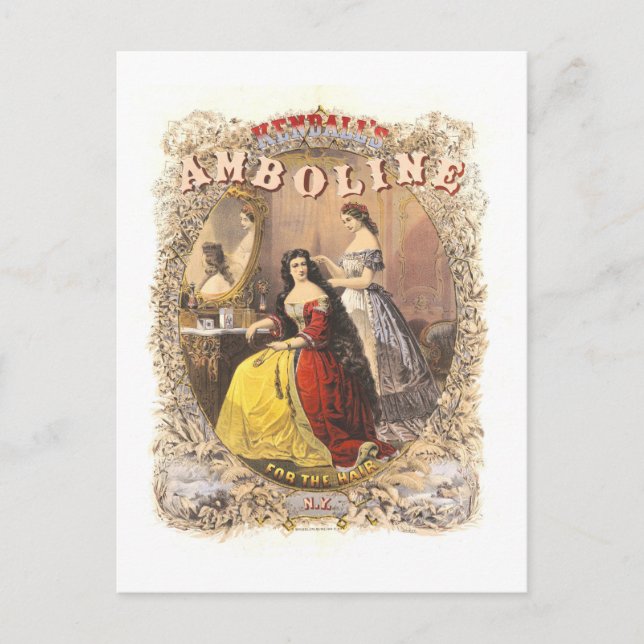 Postal Anuncio antiguo de Amboline de Kendall (Anverso)