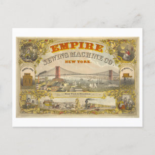Postal Anuncio antiguo de máquinas de coser Empire