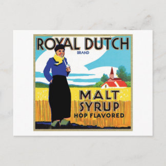 Postal Anuncio con sabor a jarabe malt maltés real