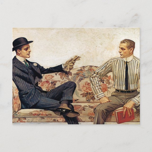 Postal Anuncio de Arrow Collar, 1912 por Leyendecker (Anverso)