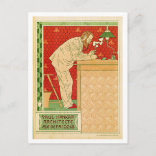 Postal Anuncio de arte belga vintage