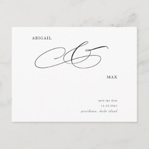 Postal Anuncio de Aviso de Boda Elegante y Simple