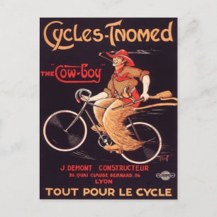 Postal Anuncio de bicicleta de vaca en Francia