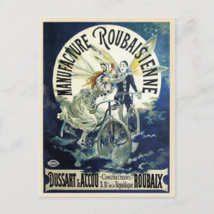 Postal Anuncio de bicicleta francés vintage