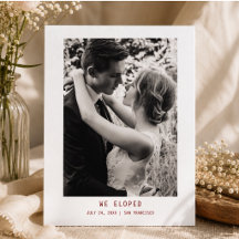 Anuncio de Boda de Texto & Foto Simple y Elegante