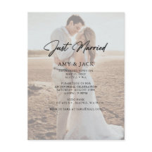 Anuncio de Boda Elopada con Foto Moderna Sencilla