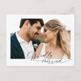 Postal Anuncio de Boda Oficialmente Casados Huida