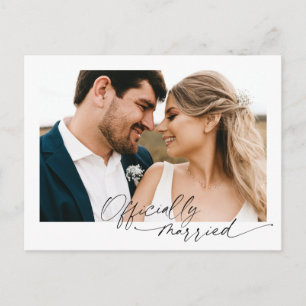 Postal Anuncio de Boda Oficialmente Casados Huida