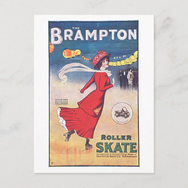 Postal Anuncio de Brampton Roller Skate (Anverso)