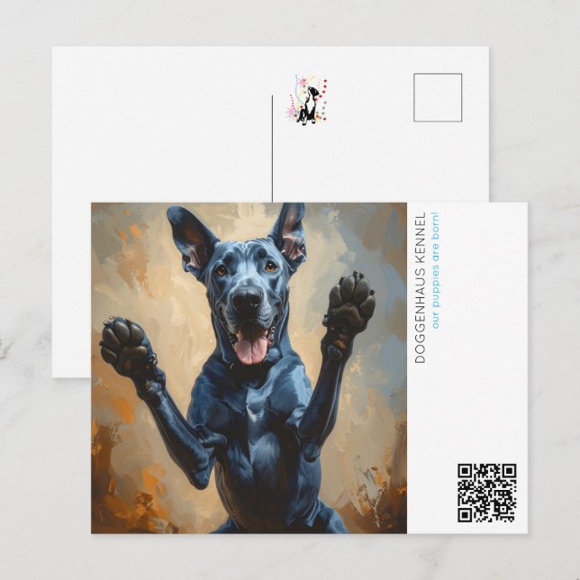 Postal Anuncio de cachorros (Anverso / Reverso)