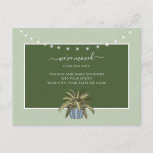 Postal Anuncio de cambio de dirección en guión para nuevo