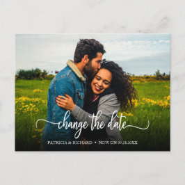 Postal Anuncio de cambio de fecha de boda pospuesta